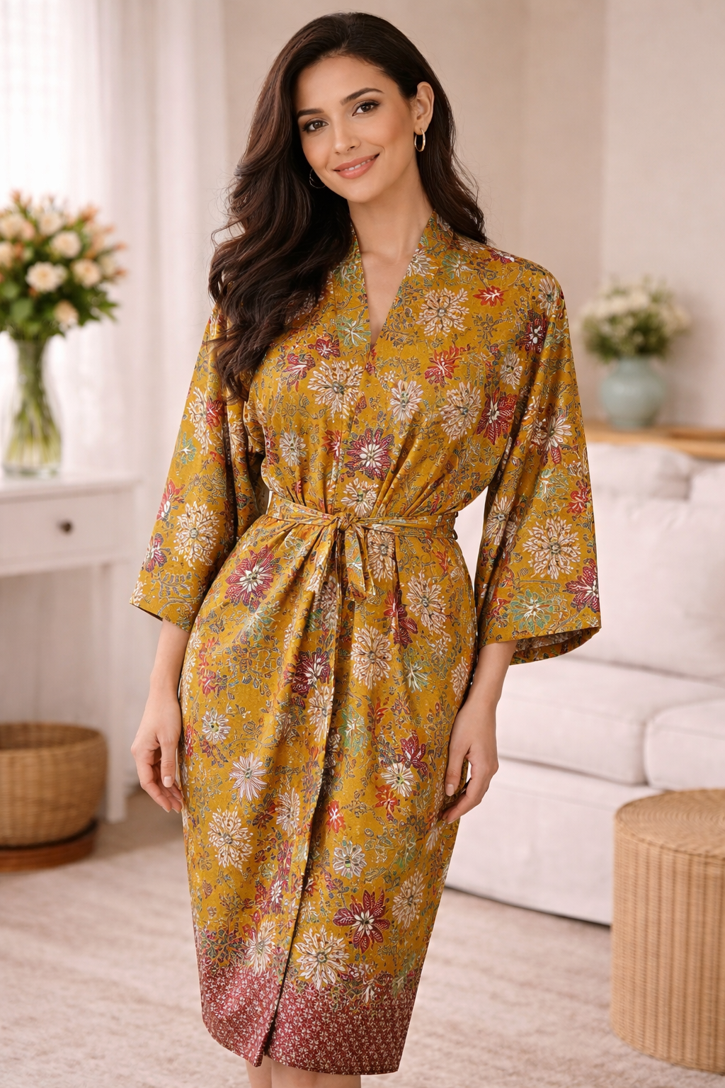 Studio Indah - Kimono Saffraan Bloom