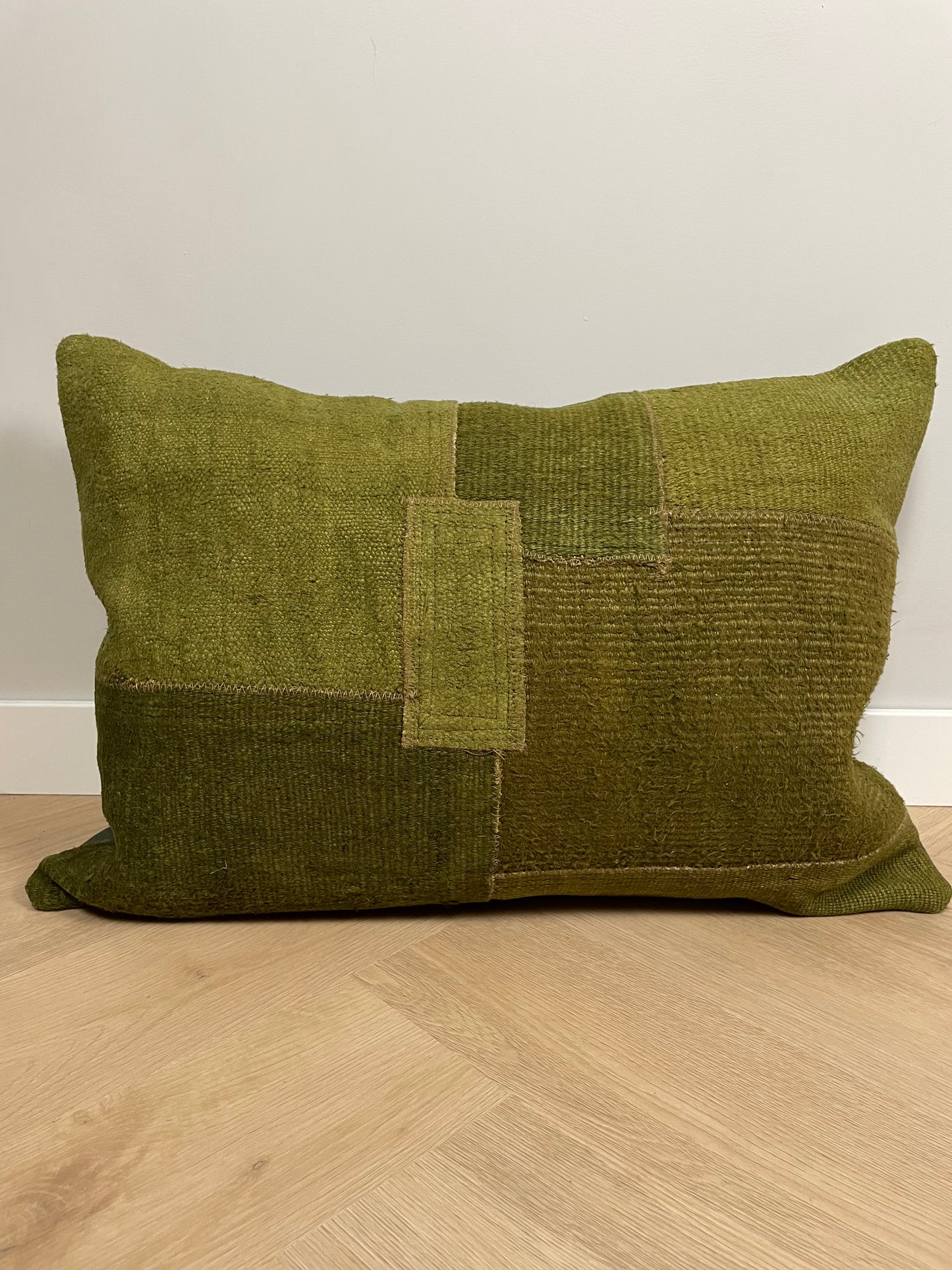 Sierkussen groen (patchwork)