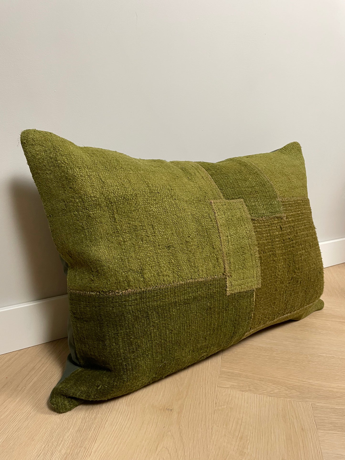 Sierkussen groen (patchwork)