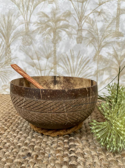 Coconut bowl incl bestek