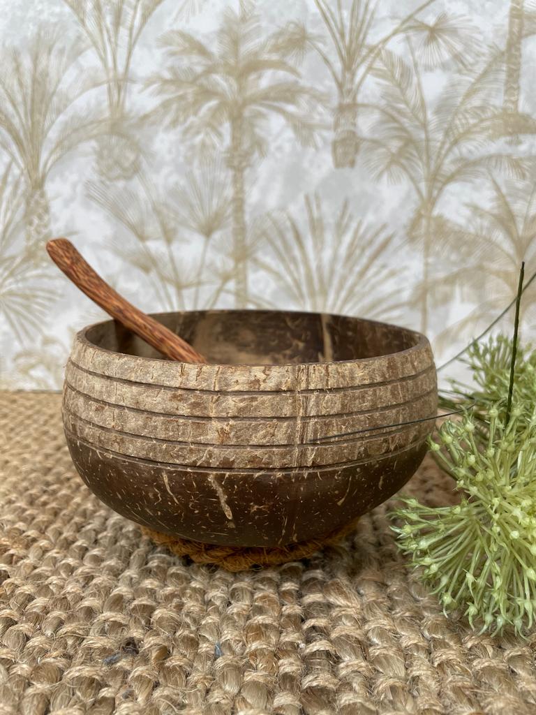 Coconut bowl incl bestek