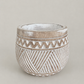 Houten pot carved M