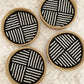 Kralen onderzetters (set van 4 stuks)
