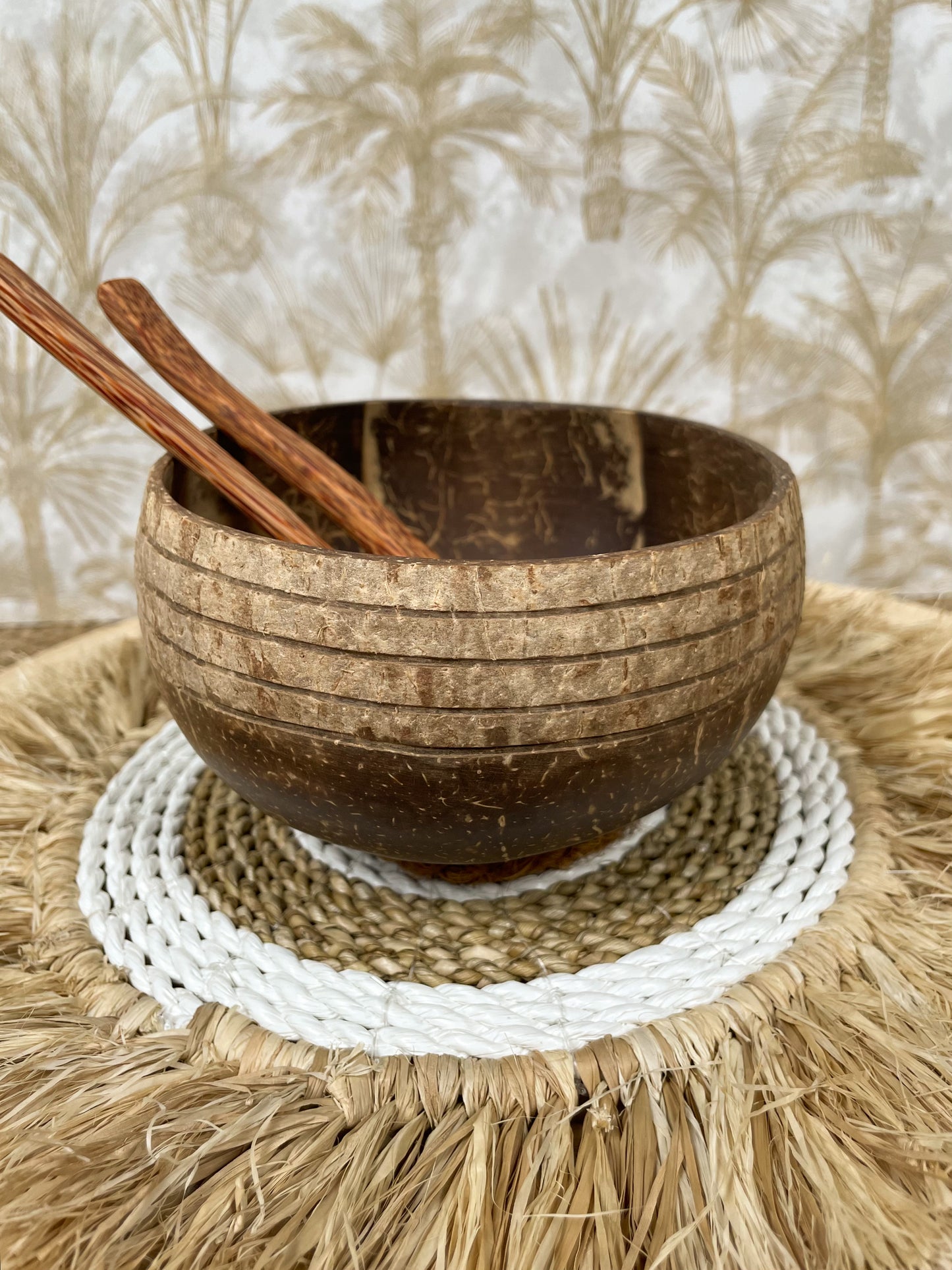Coconut bowl incl bestek
