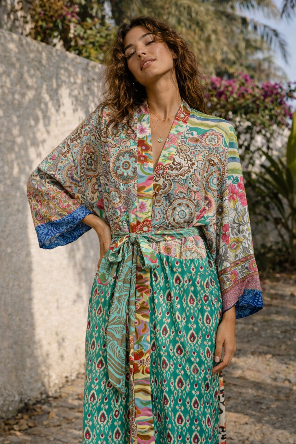 Kimono Emerald Paisley